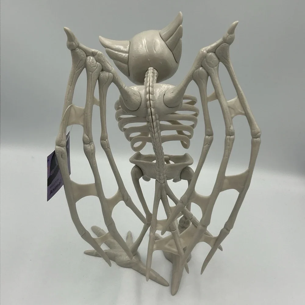 Set Of 4 Spooky Gothic Halloween Cat Owl Skeleton Decoration Creepy Plastic NWT